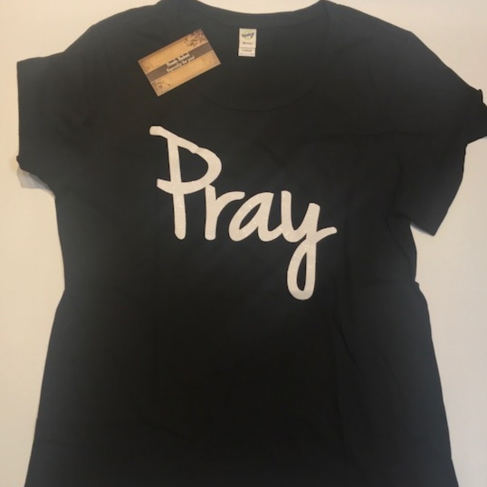 Glitter🙏 Large Crew Neck T NWT